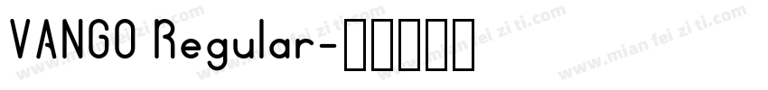 VANGO Regular字体转换